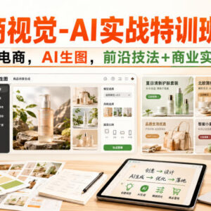 电商视觉AI实战特训班第55期 前沿技法搭配商业实战教学-雨叶虚拟资源网