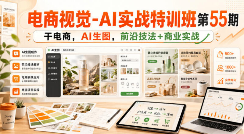电商视觉AI实战特训班第55期 前沿技法搭配商业实战教学