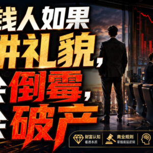 为什么说赚钱的人过度讲礼貌易倒霉破产 背后逻辑一文讲清-雨叶虚拟资源网