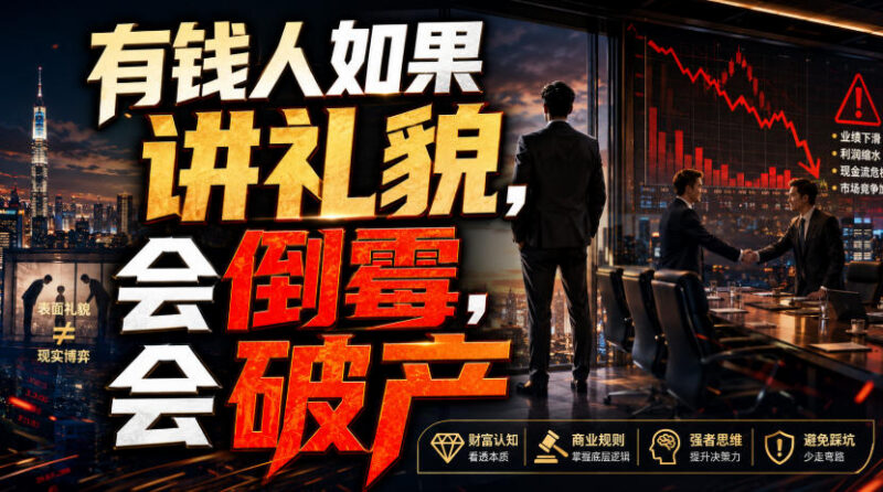 为什么说赚钱的人过度讲礼貌易倒霉破产 背后逻辑一文讲清