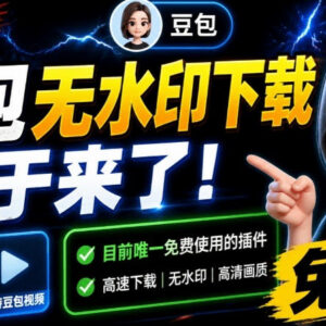 2024年8月版豆包无水印下载插件 支持图片视频批量下载多账号管理-雨叶虚拟资源网