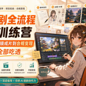 AI漫剧全流程实操训练营 从脚本创作到合规变现全链路教学-雨叶虚拟资源网