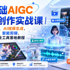 零基础AIGC全能创作实战课 全场景AI工具落地实操教程-雨叶虚拟资源网