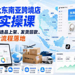 TikTok东南亚跨境店全流程实操课 入驻选品发货运营全覆盖-雨叶虚拟资源网