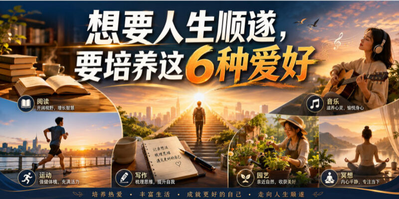 公众号付费文章干货 想要人生顺遂可培养的6种爱好盘点