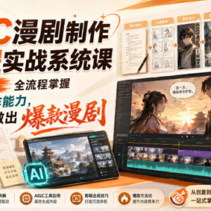 AIGC漫剧制作全流程实战课 零基础学爆款内容创作变现方法-雨叶虚拟资源网