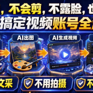 AI短视频起号实战教程 零基础靠AI做账号涨粉接广告变现-雨叶虚拟资源网
