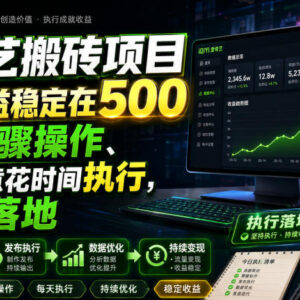 爱奇艺影视搬砖副业实操方法 按流程执行可落地获得稳定收益-雨叶虚拟资源网
