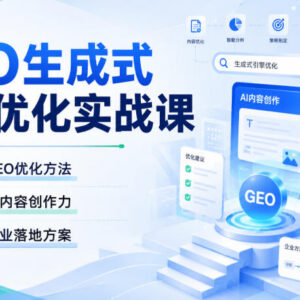 GEO生成式引擎优化实战课 掌握优化方法提升AI内容创作制定企业落地方案-雨叶虚拟资源网