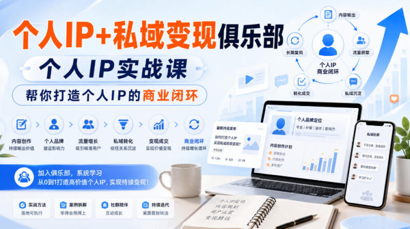 2024个人IP私域变现实战课 从定位到发售搭建完整商业闭环