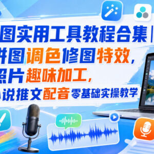 醒图修图实用教程合集 零基础学拼图调色推文配音实操技巧-雨叶虚拟资源网