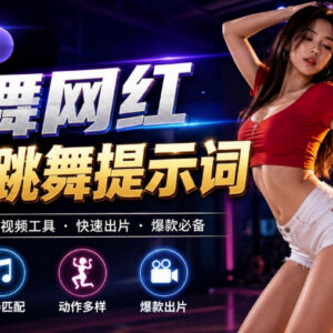万能AI跳舞提示词使用教程 适配多模型快速生成跳舞网红短视频-雨叶虚拟资源网