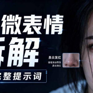 AI微表情拆解提示词合集 0基础也能调出影视级AI角色自然表情-雨叶虚拟资源网