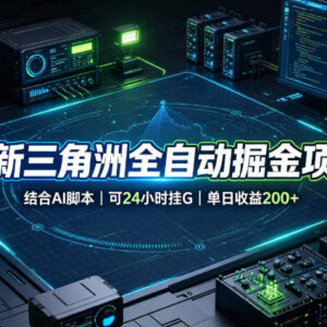 三角洲全自动掘金项目介绍 搭载AI脚本支持24小时无人挂机运营-雨叶虚拟资源网