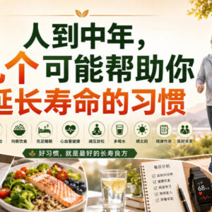 人到中年如何延长寿命?9个值得长期坚持的健康好习惯-雨叶虚拟资源网