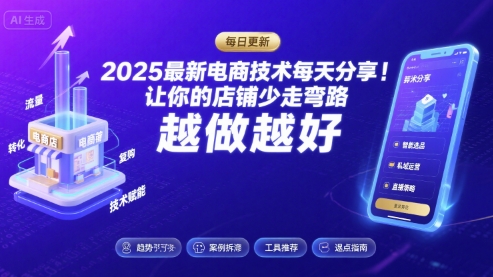 2025-2026最新电商运营技术教程 淘宝拼多多实操技巧更新至26年8月