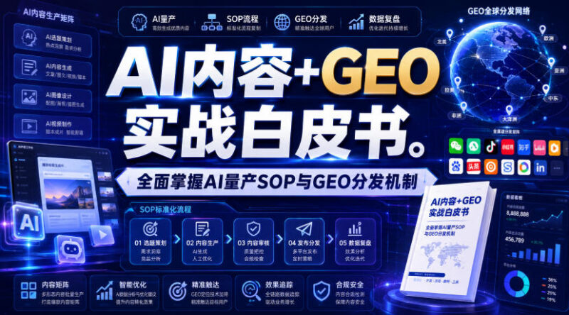 AI内容+GEO实战白皮书解读 掌握AI量产SOP与GEO分发机制