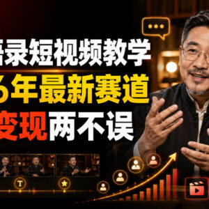 2026年名人语录短视频制作全流程教学 低门槛涨粉变现新赛道-雨叶虚拟资源网