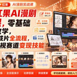 豆包+红果AI漫剧零基础全流程教程 从剧本到成片掌握变现技能-雨叶虚拟资源网