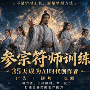多参宗符师训练营介绍 35天掌握AI全品类视频创作能力-雨叶虚拟资源网
