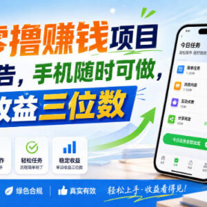 无广告手机端零撸赚钱项目详解 操作简单单日收益可达三位数-雨叶虚拟资源网